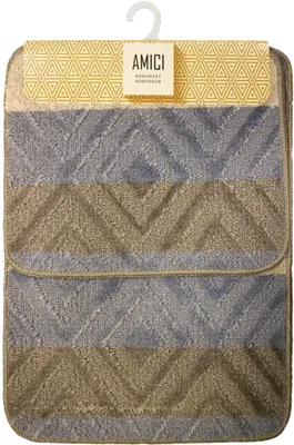 Комплект ковриков Dasch Бенито HY-P21002 70x50 см, для ванной, серый