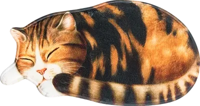 Коврик Carnation Home Fashions 3D Cat Redhead 40x76 см, для ванной, рисунок, коричневый