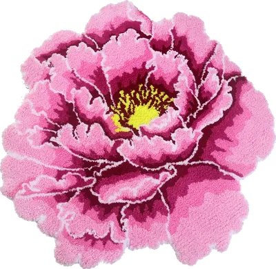 Коврик Carnation Home Fashions Peony Flower Pink 73x73 см, для ванной, розовый, рисунок