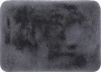 Коврик Carnation Home Fashions Fluffy Dark Grey 60x90 см, для ванной, серый