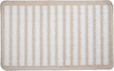 Коврик Fora Spiral Natural FOR-PP-SPL50-80NAT 80x50 см, для ванной, бежевый, белый, рисунок