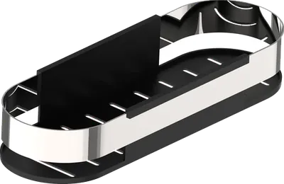 Полка для душа IDDIS Optima Home SHE12SBi44 подвесная, хром, черная