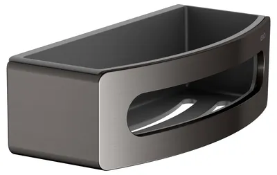 Полка для душа Keuco Elegance 11658 подвесная, шлифованный черный титан, антрацит