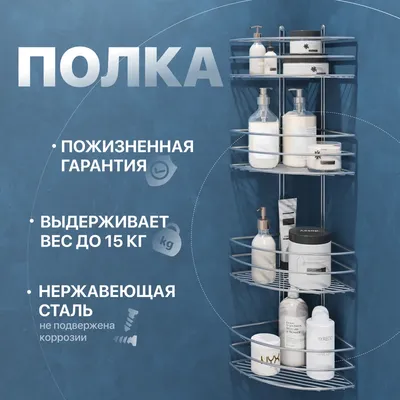 Полка для душа DIWO Смоленск С24191 угловая, подвесная, сталь