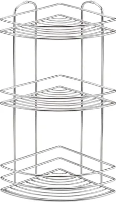 Полка для душа Tekno-tel BK023SSM угловая, подвесная, матовый хром