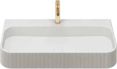 Раковина подвесная Vincea VWB-6SG90MW 90 матовая белая, прямоугольная, искусственный камень