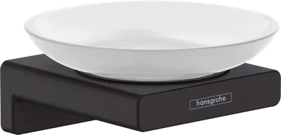 Мыльница Hansgrohe AddStoris 41746670 настенная, стеклянная, черная