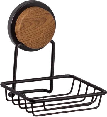 Мыльница Fixsen Magic Wood FX-46009 настенная, пластиковая, черная