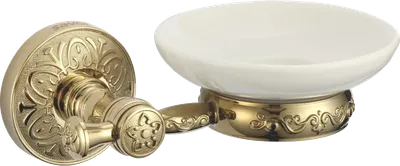 Мыльница Savol 58 b S-005859B настенная, керамическая, золотая, белая