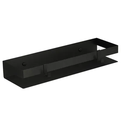 Полка для душа Lemark SHELF LINE 9772053 подвесная, матовая черная, с крючками