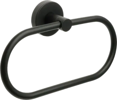 Держатель для полотенец Fixsen Comfort Black FX-86011 матовый черный, кольцо