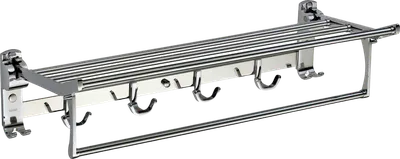 Полка для полотенец в ванную Savol S-008099 хром, откидная
