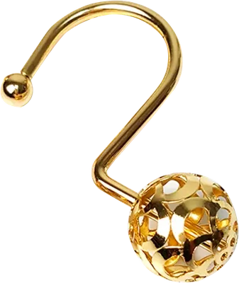 Крючки для шторы Carnation Home Fashions Ball Hole Type Hook Brass золото