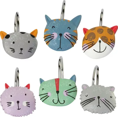 Крючки для шторы Creative Bath Kitty KTY83MULT cats