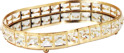 Подставка для ванных принадлежностей Kassatex Crystal Gold CRY-ELTRM-GD глянцевое золото