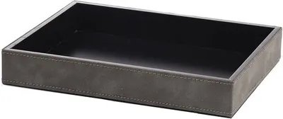Подставка для ванных принадлежностей Kassatex Pelle AEL-TR-TAN матовая серая