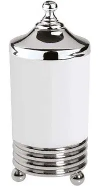Контейнер Boheme Hermitage Chrome 10394 белый, хром, настольный