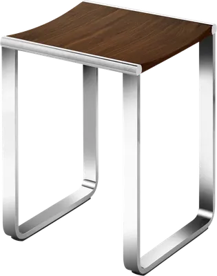 Табурет Keuco Elegance 11682 хром, шпон грецкого ореха