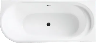 Акриловая ванна BelBagno BB410-1700-780-R без опоры 170x80 см, правая, пристенная, белая, со сливом-переливом