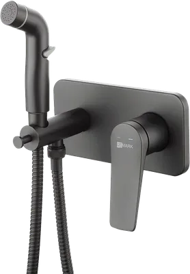 Гигиенический душ Lemark Bronx LM3720BL со смесителем, С ВНУТРЕННЕЙ ЧАСТЬЮ, черный