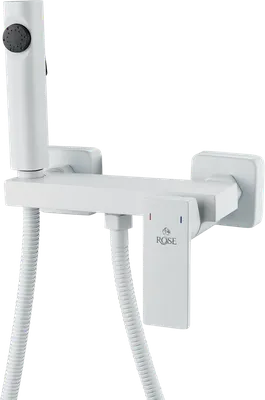 Гигиенический душ Rose R1805C-1 со смесителем, белый