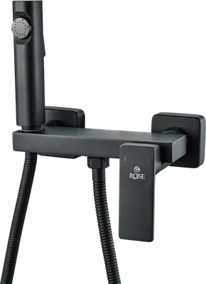 Гигиенический душ Rose R1805H-1 со смесителем, черный