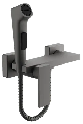 Гигиенический душ BELZ B653 B55653-3 со смесителем, оружейная сталь