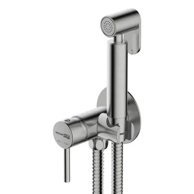 Гигиенический душ Wasserkraft Wern A70338 со смесителем, С ВНУТРЕННЕЙ ЧАСТЬЮ, никель