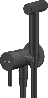 Гигиенический душ Sancos Atom SC2001MB со смесителем, С ВНУТРЕННЕЙ ЧАСТЬЮ, черный матовый