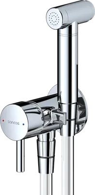 Гигиенический душ Sancos Atom SC2001CH со смесителем, С ВНУТРЕННЕЙ ЧАСТЬЮ, хром глянцевый